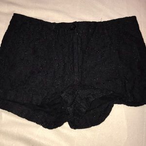 Cute lacy black shorts